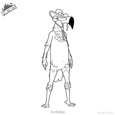Free printable Tex Flamingo 1 Coloring Page - Free PDF Printable Fortnite Coloring Sheets coloring page